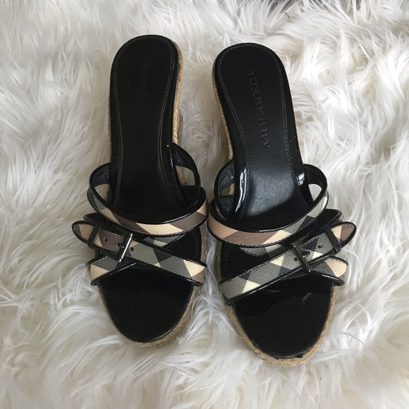 Burberry Shoes - BURBERRY authentic wedge sandals 8